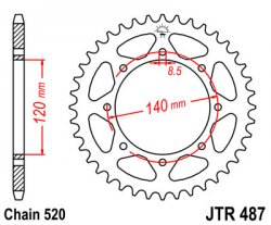 Звезда задняя JT Sprockets JTR 487.43